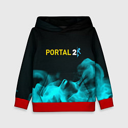 Толстовка-худи детская Portal fire blue, цвет: 3D-красный