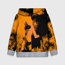 Толстовка-худи детская Half life fire orange, цвет: 3D-меланж