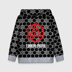 Толстовка-худи детская Linkin park logo pattern, цвет: 3D-меланж