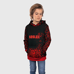 Толстовка-худи детская Roblox красные краски, цвет: 3D-красный — фото 2