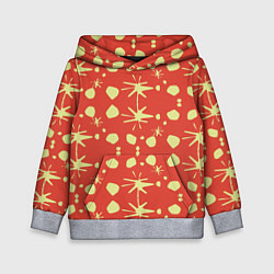 Детская толстовка Лимонные пятна на красном цвете Фиеста