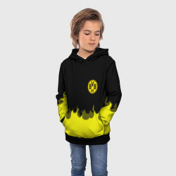Толстовка-худи детская Borussia fire fc, цвет: 3D-черный — фото 2