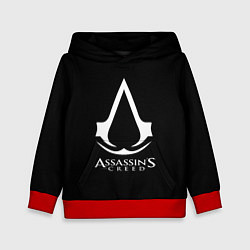 Толстовка-худи детская Assassins Creed logo game, цвет: 3D-красный