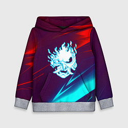 Толстовка-худи детская Samurai geometry stripes neon, цвет: 3D-меланж