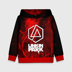 Толстовка-худи детская Linkin park fire flower, цвет: 3D-красный