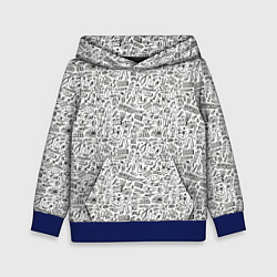 Детская толстовка Дудл граффити рэперское - паттерн