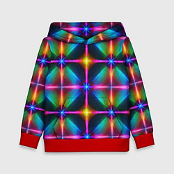 Детская толстовка Неоновые лучи - калейдоскоп