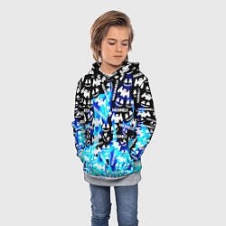 Толстовка-худи детская Marshmello fire, цвет: 3D-меланж — фото 2