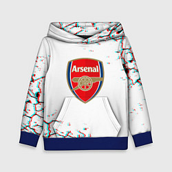 Толстовка-худи детская Arsenal fc текстура, цвет: 3D-синий