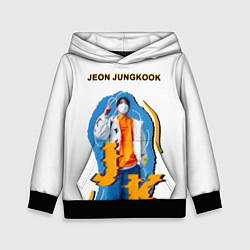 Толстовка-худи детская BTS Jeon Jungkook, цвет: 3D-черный