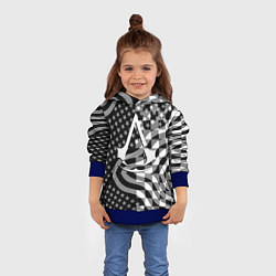 Толстовка-худи детская Assassins Creed logo game usa, цвет: 3D-синий — фото 2