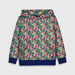 Детская толстовка Маки и синицы паттерн