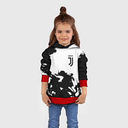 Толстовка-худи детская Juventus smoke black fire, цвет: 3D-красный — фото 2