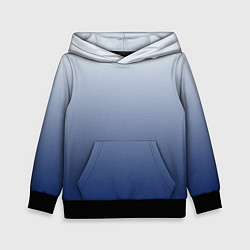 Детская толстовка Бело синий градиент