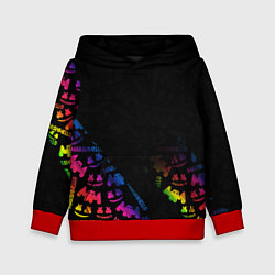 Толстовка-худи детская Marshmello neon dj, цвет: 3D-красный