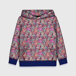 Толстовка-худи детская Монстры любители кофе, цвет: 3D-синий