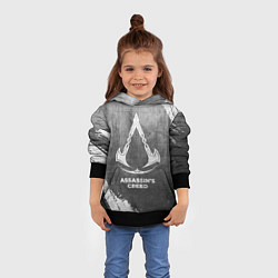 Толстовка-худи детская Assassins Creed - grey gradient, цвет: 3D-черный — фото 2