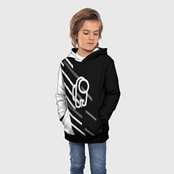 Толстовка-худи детская Among us pattern sport, цвет: 3D-черный — фото 2