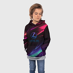 Толстовка-худи детская Lexus stripes, цвет: 3D-меланж — фото 2