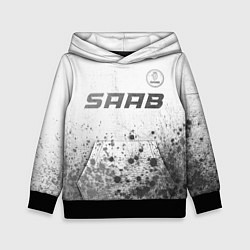 Толстовка-худи детская Saab - white gradient посередине, цвет: 3D-черный