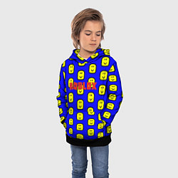 Толстовка-худи детская Roblox pattern mobile, цвет: 3D-черный — фото 2