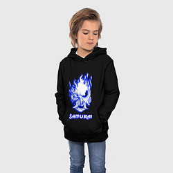 Толстовка-худи детская Samurai logo ghost, цвет: 3D-черный — фото 2