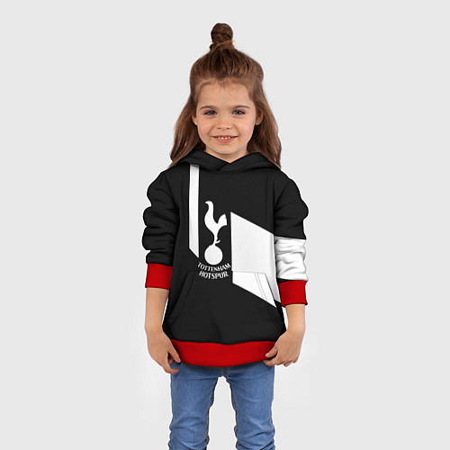 Детская толстовка Тоттенхэм геометрия / 3D-Красный – фото 4