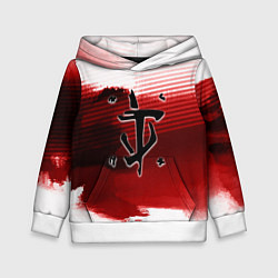 Толстовка-худи детская Doom eternal logo краски, цвет: 3D-белый