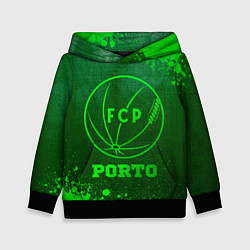 Толстовка-худи детская Porto - green gradient, цвет: 3D-черный