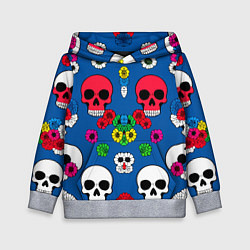 Детская толстовка Паттерн из цветных черепков муэрто - нейроарт