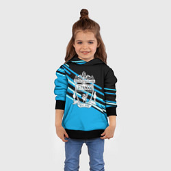 Толстовка-худи детская Реал Мадрид геометрия, цвет: 3D-черный — фото 2