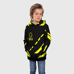 Толстовка-худи детская Nirvana geometry yellow, цвет: 3D-черный — фото 2