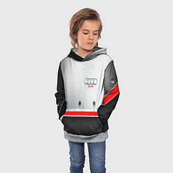Толстовка-худи детская Audi metal sport, цвет: 3D-меланж — фото 2