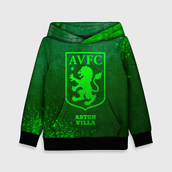 Толстовка-худи детская Aston Villa - green gradient, цвет: 3D-черный