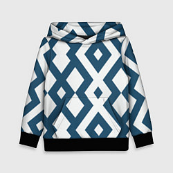 Детская толстовка Геометрический узор ромб синий