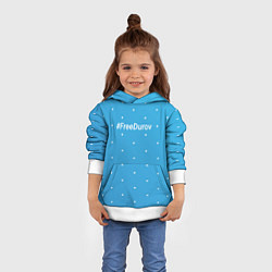 Толстовка-худи детская Freedurov паттерн из самолётиков, цвет: 3D-белый — фото 2