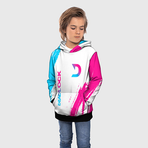 Детская толстовка Deadlock neon gradient style вертикально / 3D-Черный – фото 3
