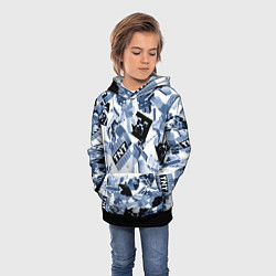 Толстовка-худи детская Персонажи из игры Майнкрафт, цвет: 3D-черный — фото 2