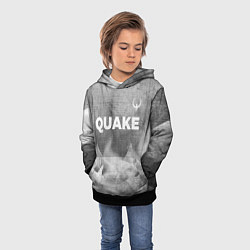 Толстовка-худи детская Quake - grey gradient посередине, цвет: 3D-черный — фото 2
