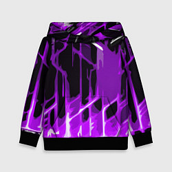 Детская толстовка Abstract purple stripes on a black background