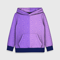 Детская толстовка Фиолетовые и розовые волны