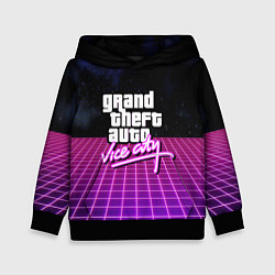 Толстовка-худи детская GTA retro wave, цвет: 3D-черный