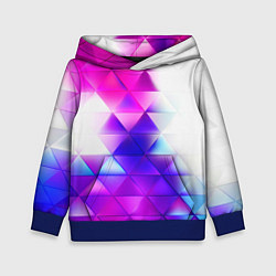 Детская толстовка Неоновые треугольники абстракция