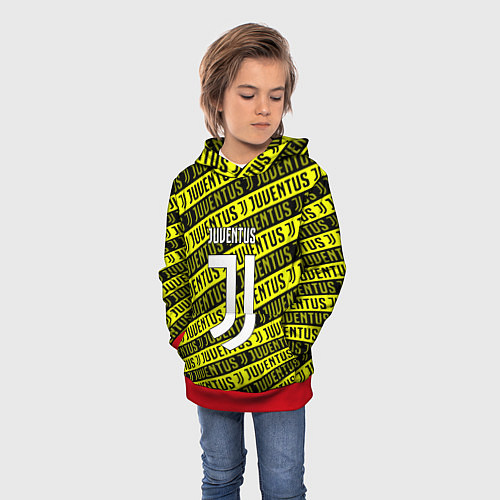 Детская толстовка Juventus pattern fc / 3D-Красный – фото 3