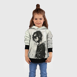 Толстовка-худи детская Рисунок карандашом, цвет: 3D-черный — фото 2