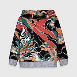 Детская толстовка Дракон контрасты