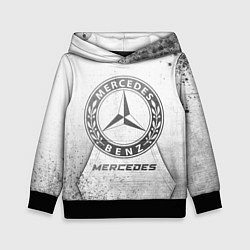 Толстовка-худи детская Mercedes - white gradient, цвет: 3D-черный