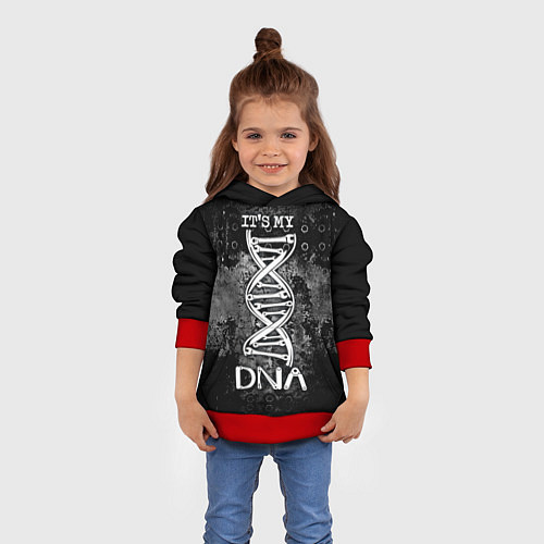 Детская толстовка Its my DNA / 3D-Красный – фото 4