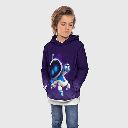 Детская толстовка Mascot - Astro Bot / 3D-Белый – фото 3