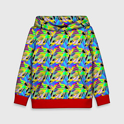 Детская толстовка Треугольники голографический эффект - паттерн